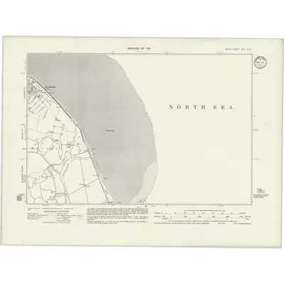 1931 Map of Kent XXII.NE, 1933 Print