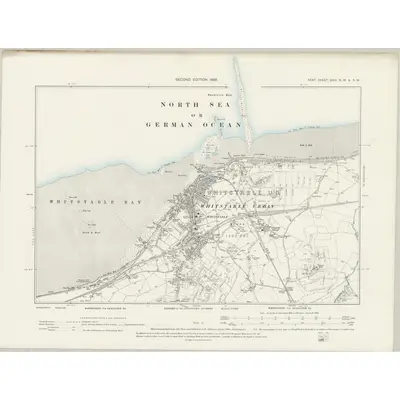 1896 Map of Kent XXIII.NW & SW, 1898 Print