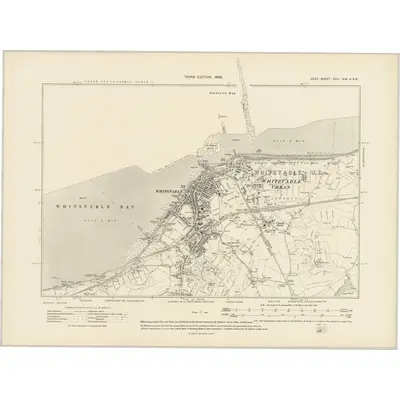 1906 Map of Kent XXIII.NW & SW, 1908 Print