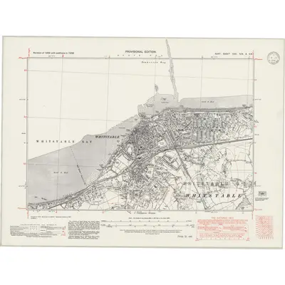 1938 Map of Kent XXIII.NW & SW, 1946 Print