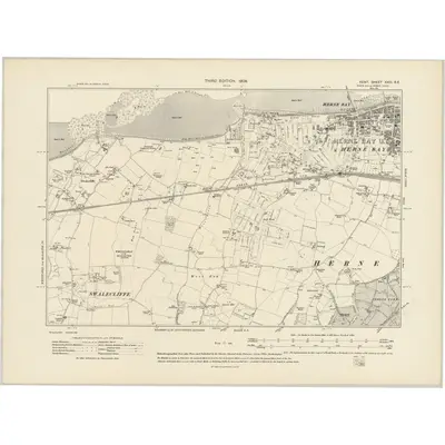 1906 Map of Kent XXIII.SE, 1908 Print