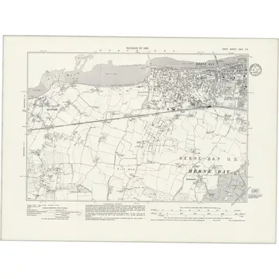 1932 Map of Kent XXIII.SE, 1935 Print
