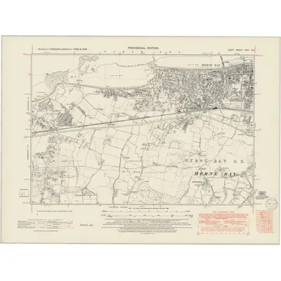 1938 Map of Kent XXIII.SE, 1950 Print