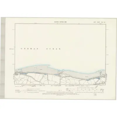 1896 Map of Kent XXIV.NE, 1898 Print