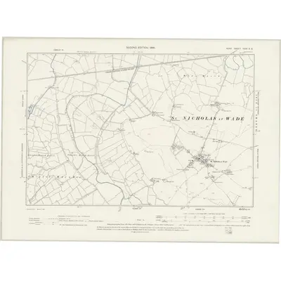 1896 Map of Kent XXIV.SE, 1898 Print