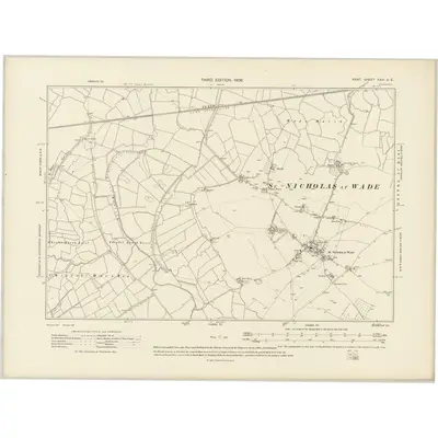 1906 Map of Kent XXIV.SE, 1908 Print