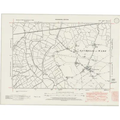 1938 Map of Kent XXIV.SE, 1946 Print