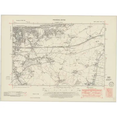 1937 Map of Kent XXIV.SW, 1949 Print