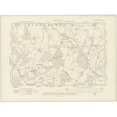 1907 Map of Kent XXIX.NE, 1910 Print