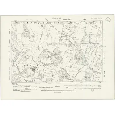 1907 Map of Kent XXIX.NE, 1933 Print