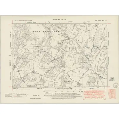 1938 Map of Kent XXIX.NE, 1949 Print