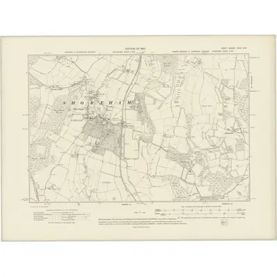 1907 Map of Kent XXIX.NW, 1910 Print