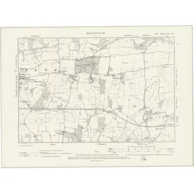 1895 Map of Kent XXIX.SE, 1897 Print
