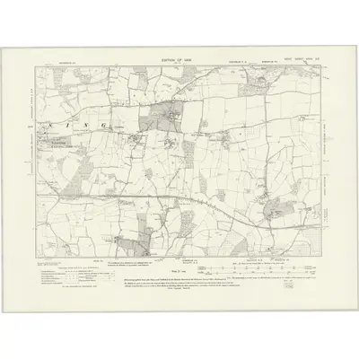 1907 Map of Kent XXIX.SE, 1931 Print