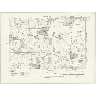 1907 Map of Kent XXIX.SE, 1938 Print