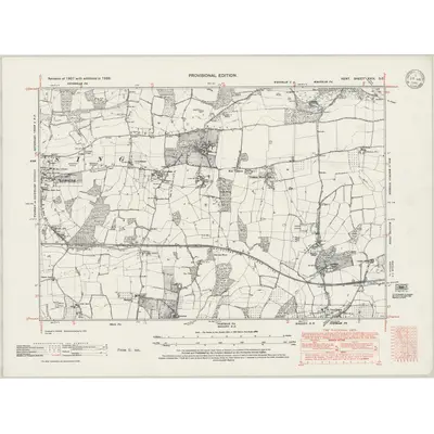 1938 Map of Kent XXIX.SE, 1946 Print