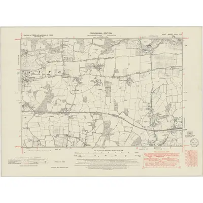 1938 Map of Kent XXIX.SE, 1950 Print