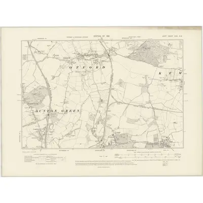 1907 Map of Kent XXIX.SW, 1910 Print