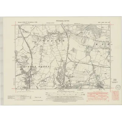 1938 Map of Kent XXIX.SW, 1950 Print