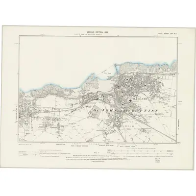 1896 Map of Kent XXV.NE, 1899 Print