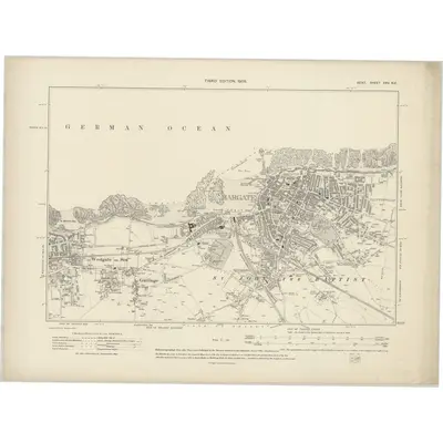 1905 Map of Kent XXV.NE, 1908 Print