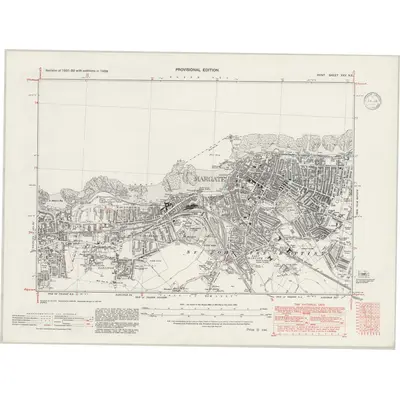 1938 Map of Kent XXV.NE, 1946 Print