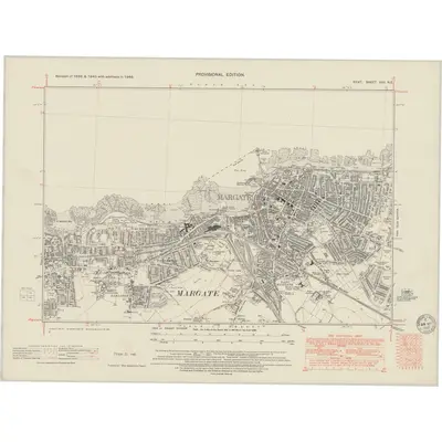 1946 Map of Kent XXV.NE, 1950 Print