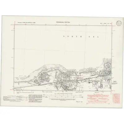 1938 Map of Kent XXV.NW, 1946 Print