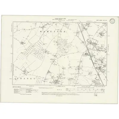 1905 Map of Kent XXV.SE, 1933 Print