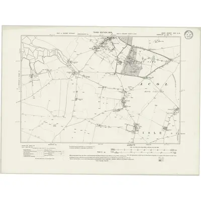 1905 Map of Kent XXV.SW, 1933 Print