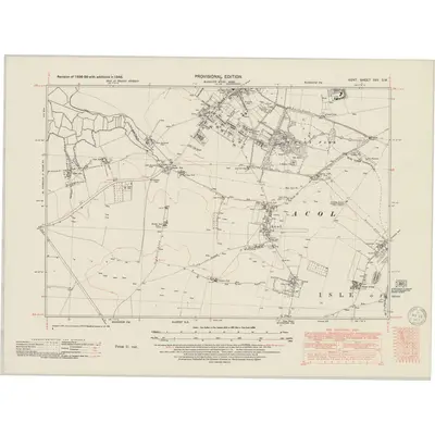 1946 Map of Kent XXV.SW, 1950 Print