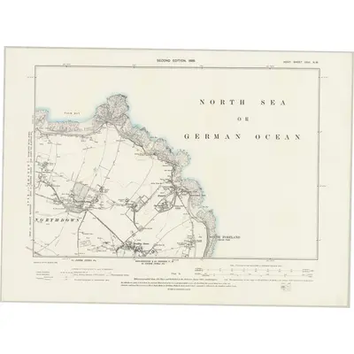 1896 Map of Kent XXVI.NW, 1899 Print