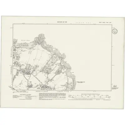 1931 Map of Kent XXVI.NW, 1934 Print