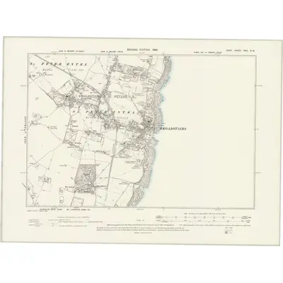 1896 Map of Kent XXVI.SW, 1899 Print