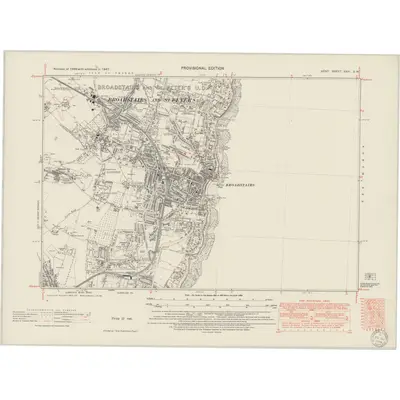 1947 Map of Kent XXVI.SW, 1949 Print