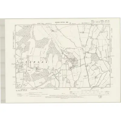 1895 Map of Kent XXVII.NE, 1899 Print
