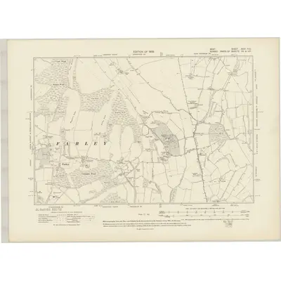 1907 Map of Kent XXVII.NE, 1909 Print