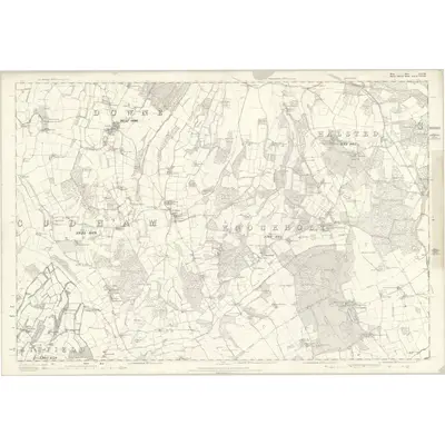 1868 Map of Kent XXVIII, 1871 Print