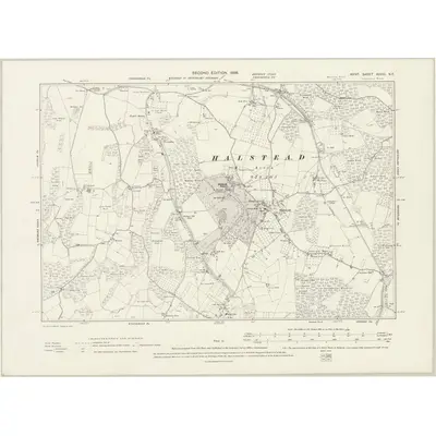 1895 Map of Kent XXVIII.NE, 1898 Print