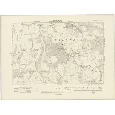 1907 Map of Kent XXVIII.NE, 1910 Print
