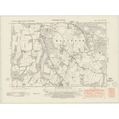 1939 Map of Kent XXVIII.NE, 1950 Print