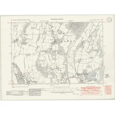 1938 Map of Kent XXVIII.NW, 1946 Print