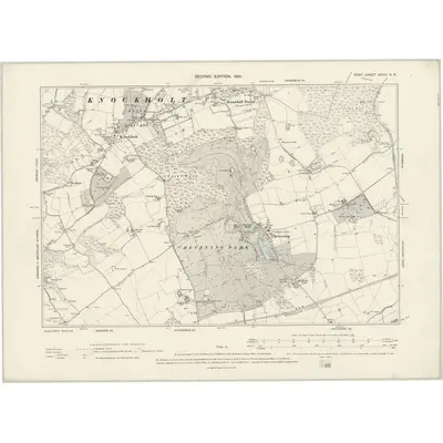 1895 Map of Kent XXVIII.SE, 1898 Print
