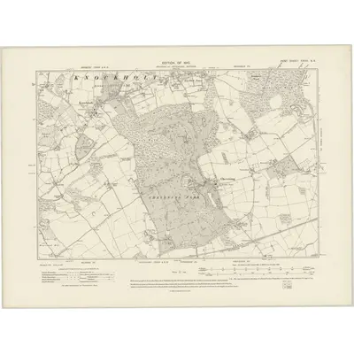 1907 Map of Kent XXVIII.SE, 1910 Print