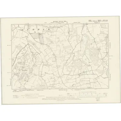 1895 Map of Kent XXVIII.SW, 1898 Print