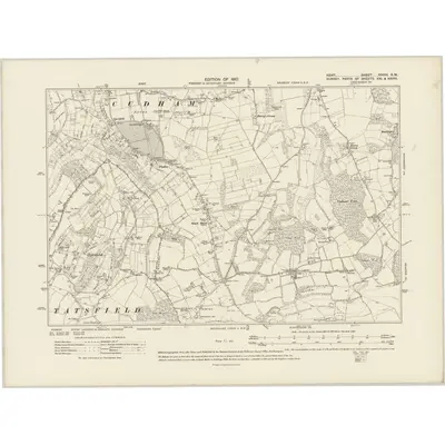 1908 Map of Kent XXVIII.SW, 1910 Print