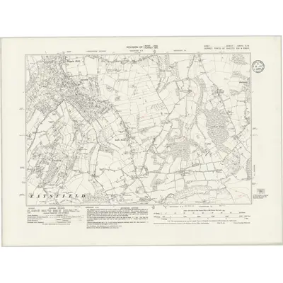1932 Map of Kent XXVIII.SW, 1935 Print