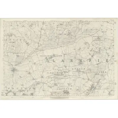 1867 Map of Kent XXX, 1870 Print