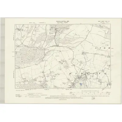 1895 Map of Kent XXX.NE, 1898 Print