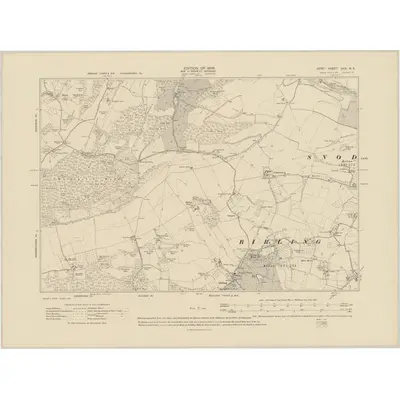 1907 Map of Kent XXX.NE, 1909 Print